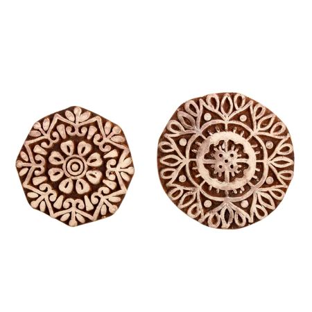 Set of 2 Piece New Mix Wooden Printing Block